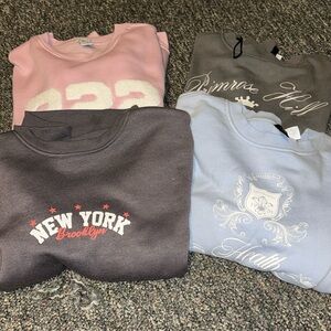 Rue21 and H&M (Divided) Crewneck Sweatshirts Bundle of Four